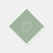 Sage Groene Mystieke Botanische Bruiloft Servet (Hoek)