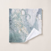 Sage Groene Naam Abstract Henna Bad Handdoek (Wasdoekje)