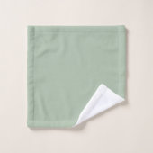 Sage Groene Naam Modern Elegant Monogram Boho Bad Handdoek (Wasdoekje)