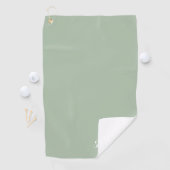 Sage Groene Naam Modern Elegant Monogram Boho Golfhanddoek (Insitu)