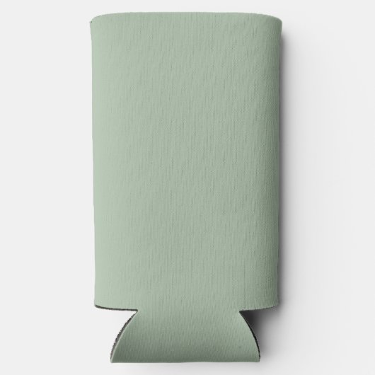 Sage Groene Naam Modern Elegant Monogram Boho Seltzer Blikjeskoeler (Achterkant)