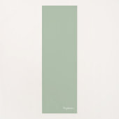 Sage Groene Naam Modern Elegant Monogram Boho Yogamat (Voorkant)