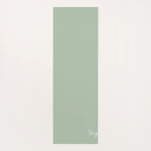 Sage Groene Naam Modern Elegant Monogram Boho Yogamat (Achterkant)