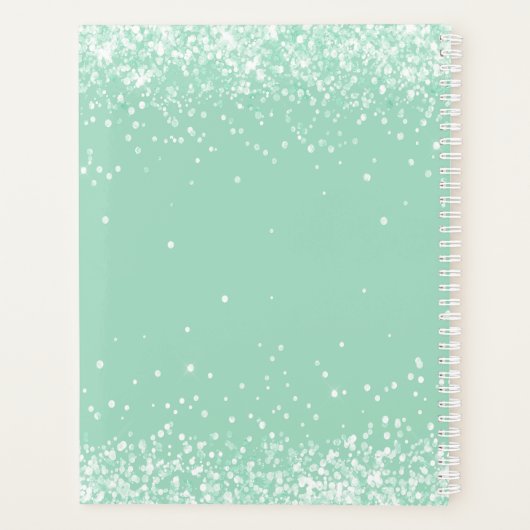 Sage groene naam script 2025 planner (Achterkant)