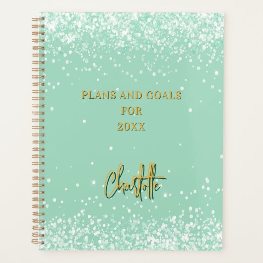 Sage groene naam script 2026 planner (Voorkant)