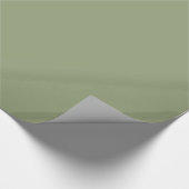 Sage Groene Neutrale Elegant Solid Color Cadeaupapier (Hoek)