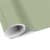 Sage Groene Neutrale Elegant Solid Color Cadeaupapier (Rol Hoek)