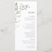 Sage Groene Olijf Botanische Elegante Bruiloft Men Programmakaart (Voorkant)