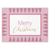 Sage groene Pagoda Kerstboom Tafelkleed (Voorkant (Horizontaal))