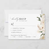 Sage groene pampas gras bruiloft RSVP kaart (Voorkant)