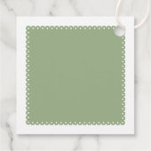 Sage groene papel picado houdt van bruiloft bedankjes labels (Achterkant)