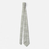 Sage groene plaid - zachte neutrale plaid stropdas (Achterkant)
