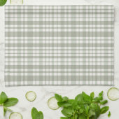 Sage groene plaid - zachte neutrale plaid theedoek (Gevouwen)