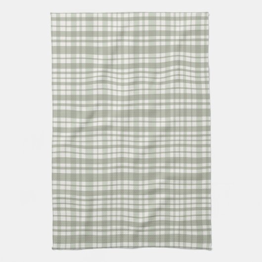 Sage groene plaid - zachte neutrale plaid theedoek (Verticaal)