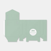 Sage groene polka dot bow stropdas baby shower bedankdoosjes (Uitgevouwen)