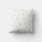 Sage Groene Polka Dot Kussen (Voorkant)