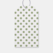 Sage Groene Polka Dots Vrolijk Kerstfeest Cadeaulabel (Achterkant)