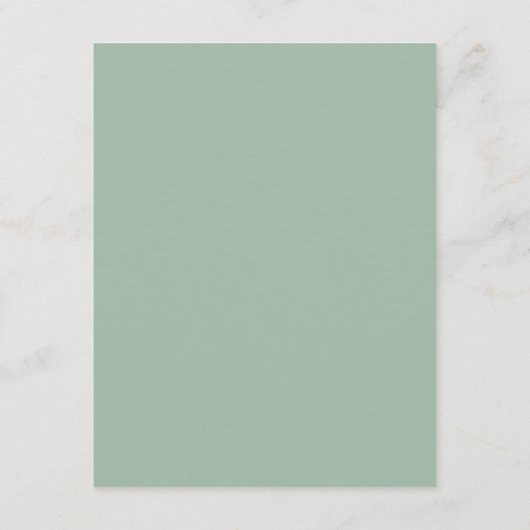 Sage Groene QR-code Botanische trouwkaart  Informatiekaartje (Achterkant)