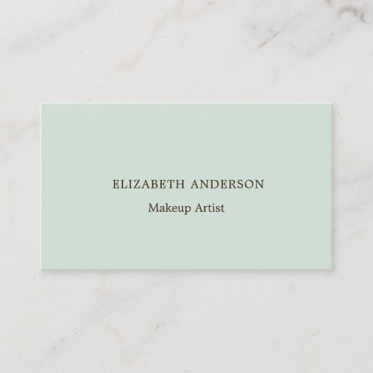 Sage groene qr-code visitekaartje (Voorkant)