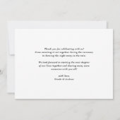 Sage Groene Retro Vette Typografie Foto Bruiloft Bedankkaart (Achterkant)