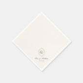 Sage Groene Roos Huwelijk Servet (Hoek)