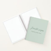 Sage groene script recepten kookboek notitieboek (Binnen)