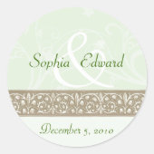 Sage Groene Sierfries Sticker (Voorkant)