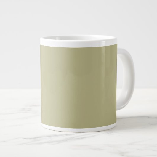 Sage Groene Stevige Kleur | Klassiek | Elegant Grote Koffiekop (Voorkant rechts)