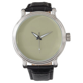 Sage Groene Stevige Kleur | Klassiek | Elegant Horloge