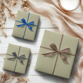 Sage Groene Stevige Kleur | Klassiek | Elegant Inpakpapier Vel