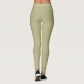 Sage Groene Stevige Kleur | Klassiek | Elegant Leggings (Achterkant)