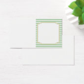 Sage Groene Streep Bi-Fold Label Visitekaartjes (Bureau)