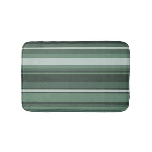 Sage-groene strepen badmat (Voorkant)