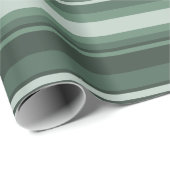 Sage-groene strepen cadeaupapier (Rol Hoek)