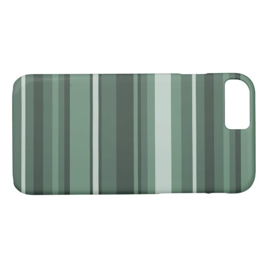 Sage-groene strepen Case-Mate iPhone case (Achterkant (Horizontaal))
