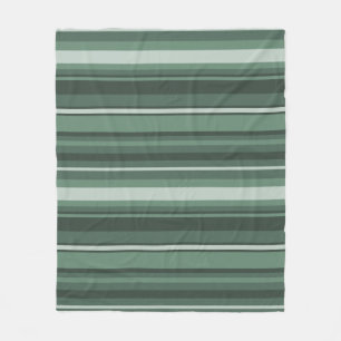 Sage-groene strepen fleece deken