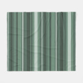 Sage-groene strepen fleece deken (Voorkant (Horizontaal))