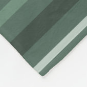 Sage-groene strepen fleece deken (Hoek)