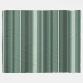 Sage-groene strepen fleece deken (Voorkant (Horizontaal))