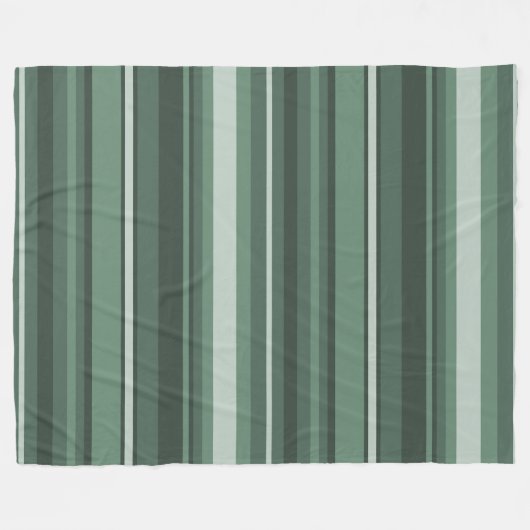 Sage-groene strepen fleece deken (Voorkant (Horizontaal))