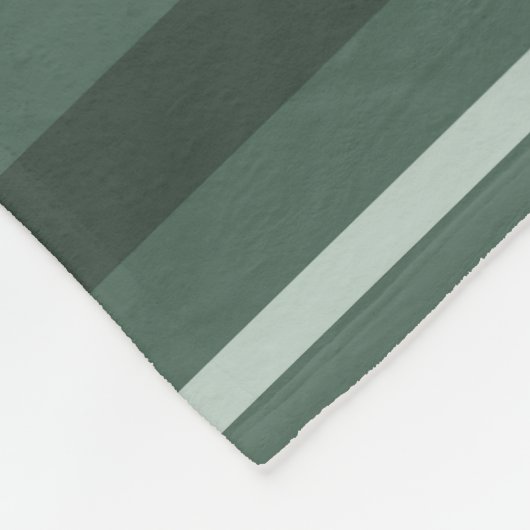 Sage-groene strepen fleece deken (Hoek)