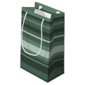 Sage-groene strepen klein cadeauzakje (Achterkant Gekanteld)