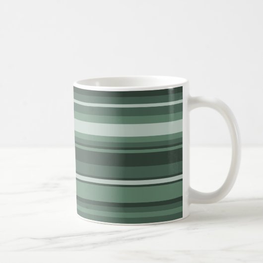 Sage-groene strepen koffiemok (Rechts)