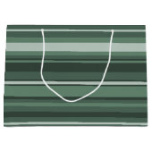 Sage-groene strepen large cadeautasje (Voorkant)