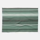 Sage-groene strepen theedoek (Horizontaal)