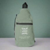 Sage Groene Tekst & Logo Promotiezaken Sling Bag