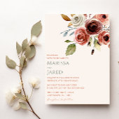 Sage Groene Terracotta Bruiloft Bloemen Kaart