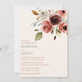 Sage Groene Terracotta Bruiloft Bloemen Kaart (Voorkant)
