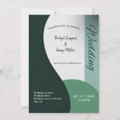 Sage Groene Tonen Eenvoudige Boho Chique bruiloft (Voorkant)