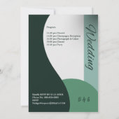 Sage Groene Tonen Eenvoudige Boho Chique bruiloft (Achterkant)